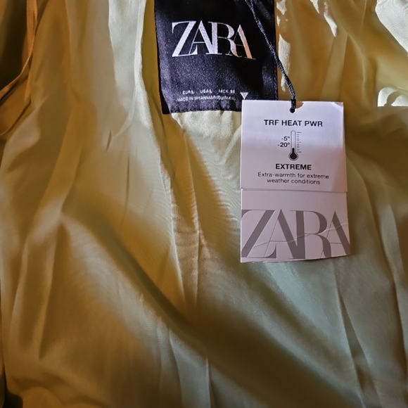 Yellow-Green Puffer Winter Jacket by Zara - Picture 9 of 11